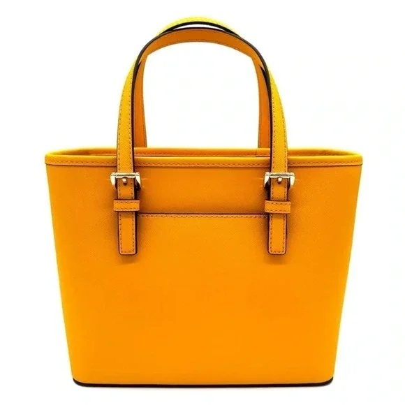 Michael Kors Jet Set Travel Extra-Small Top Zip Tote Bag Jasmine Yellow - Picture 4 of 10